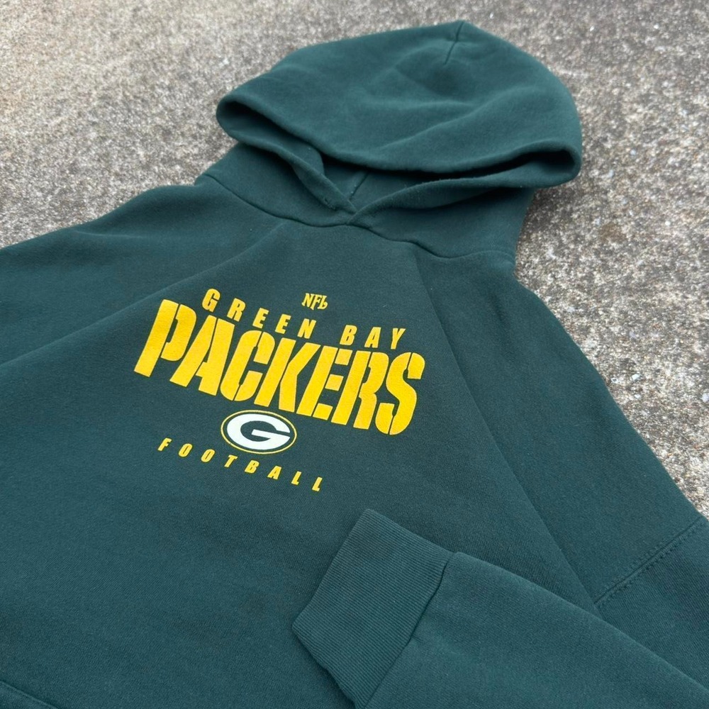 Vintage 90s NFL Green Bay Packers Hoodie G3 Boxy Football Green XL (G3)